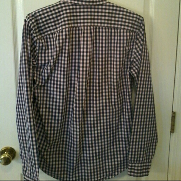 Gap pink and navy checked shirt. - Picture 3 of 3